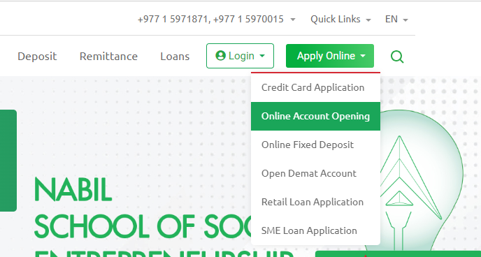 Steps to Open an Online Account with Nabil Bank