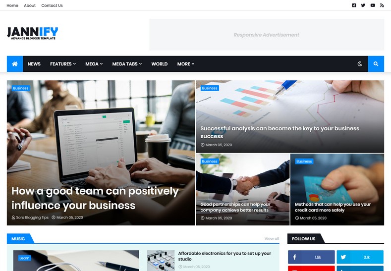 Download Jannify Blogger Premium Template in 2024
